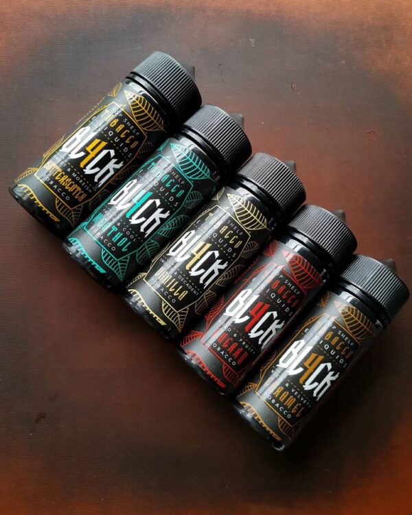 BL4CK E Liquid Tobacco Range 100ml Shortfill by Frumist  70/30 VG/PG