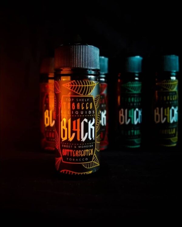 BL4CK E Liquid Tobacco Range 100ml Shortfill by Frumist  70/30 VG/PG