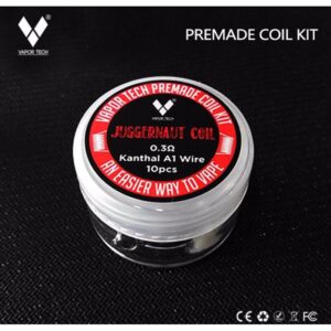 Vaportech Juggernaut Coils｜RDA, RTA or RDTA Prebuilt Coils｜10 Coils in Pack