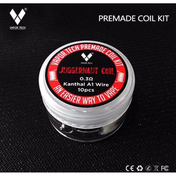 Vaportech Juggernaut Coils｜RDA, RTA or RDTA Prebuilt Coils｜10 Coils in Pack