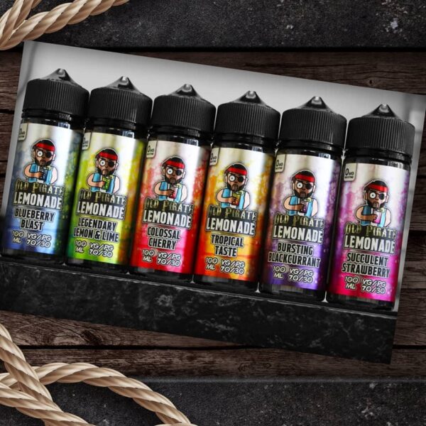 Old Pirate E-Liquid 100ml Shortfill - Lemonade Series  70/30 VG/PG