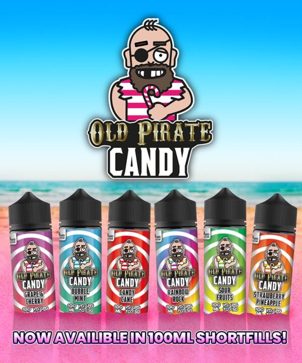 Old Pirate E-Liquid 100ml Shortfill - Candy Series  70/30 VG/PG