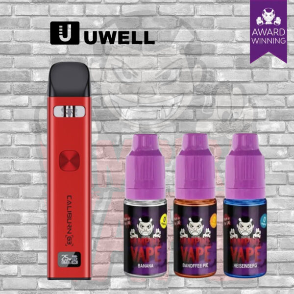 Uwell Caliburn G3 Pod Kit + 3 x Vampire Vape 10ml | £14.99