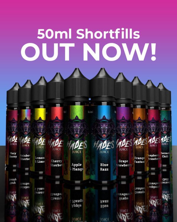 Hades E Liquid Range 50ml Shortfill | Best Seller | £4.99 ONLY  70/30 VG/PG
