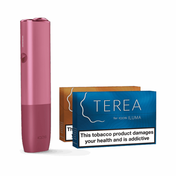 IQOS ILUMA ONE Starter Kit | Sunset Red | Free (2 Pack) of TEREA Sticks