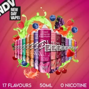 NDV E-Liquid 50ml Shortfill | 70/30 Vg/pg | 12 Incredible Flavors