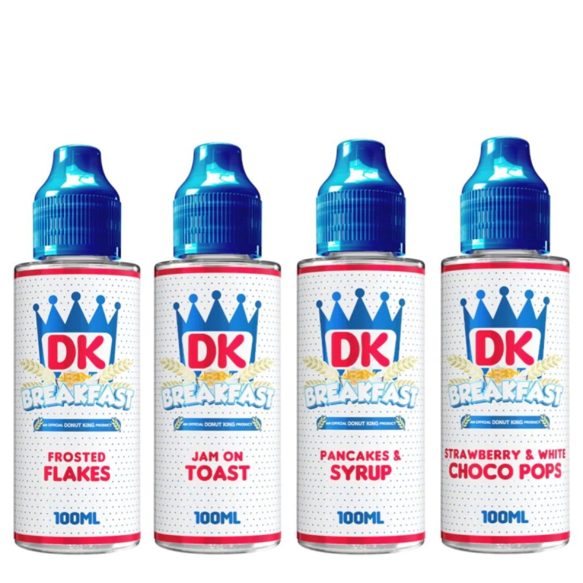 Donut King Breakfast E-liquid Range 100ml Shortfill 70/30 VG/PG