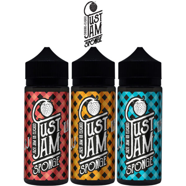 Just Jam Sponge E Liquid Range 100ml Shortfill  70/30 VG/PG
