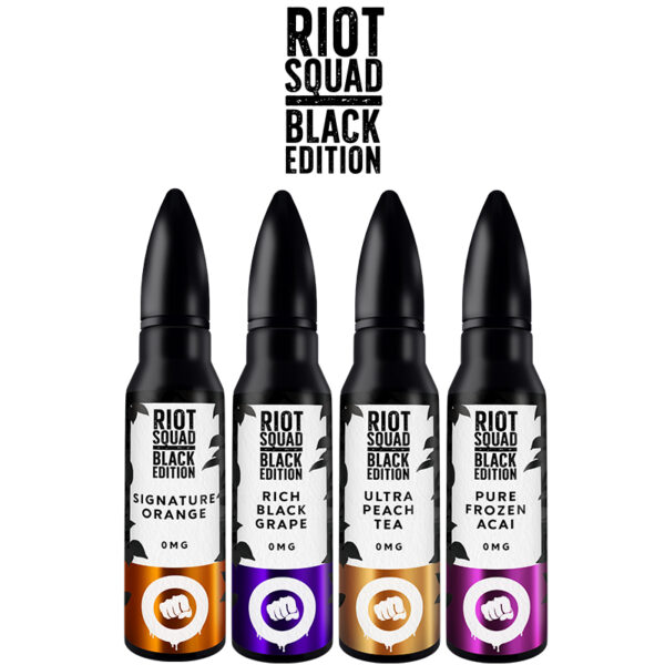 Riot Squad Black Edition E Liquid 50ml Shortfill  70/30 VG/PG